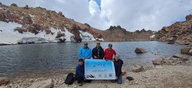 صعود تیم کوهنوردی پژوهشکده به قله سبلان