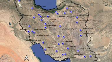 نقشه پراکنش ایستگاهها